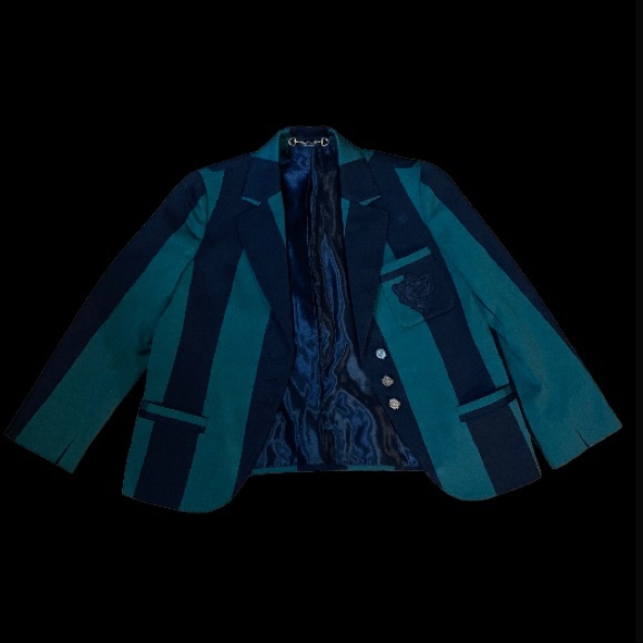 GUCCI Spring 2009 Green & Black Striped Prep Blazer - Picture 8 of 15